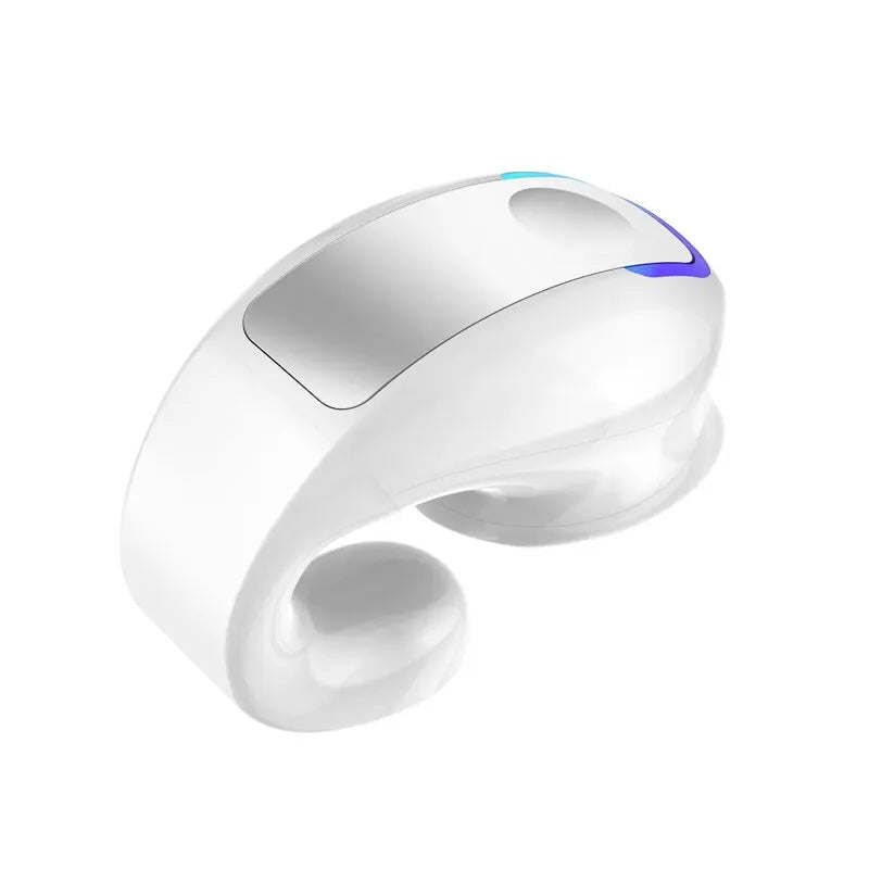 Écouteurs de sport Bluetooth à conduction osseuse – Microphone intégré | Blanc